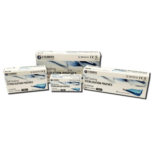 Self-Sealing Sterilisation Pouches 90mm x 134mm - Autoclave Australia
