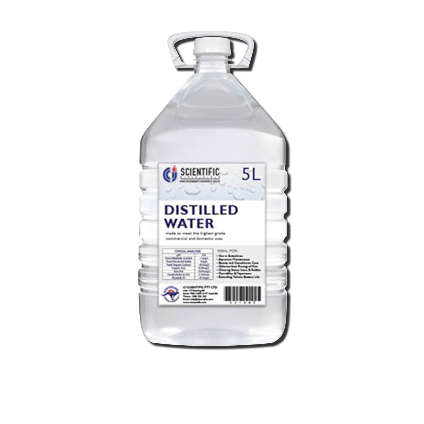 CI Scientific Distilled Water 5L - Autoclave Australia